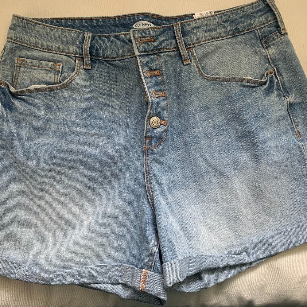 Old Navy Jean Shorts Button Fly Size 12